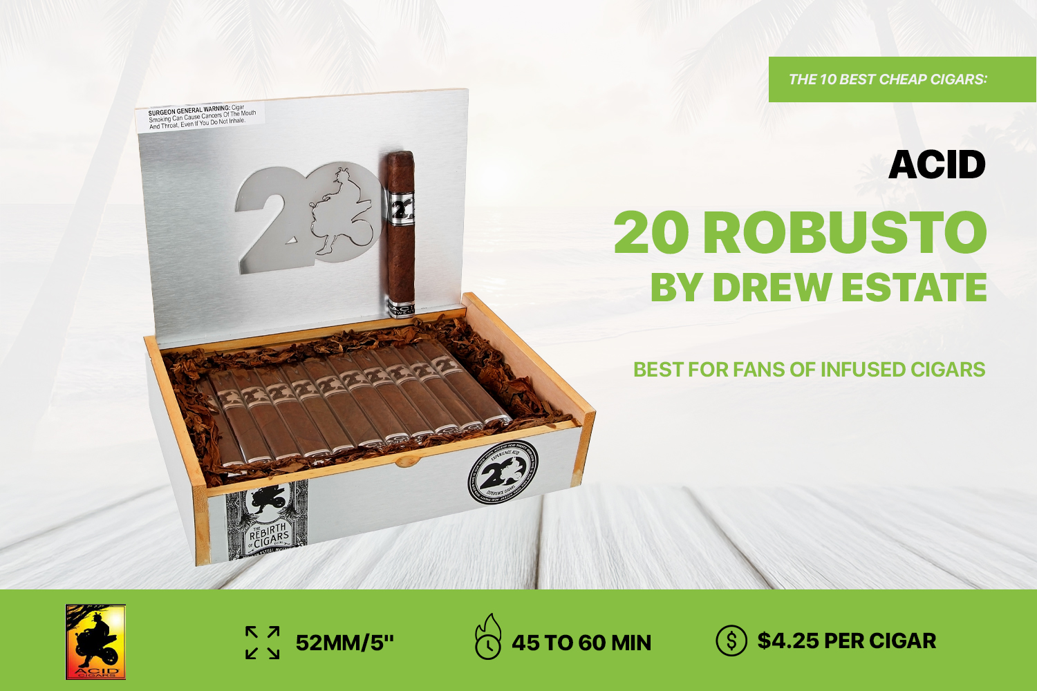 Acid 20 Robusto by Drew Estate