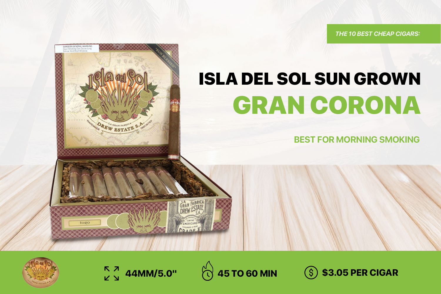 Isla Del Sol Sun Grown Gran Corona